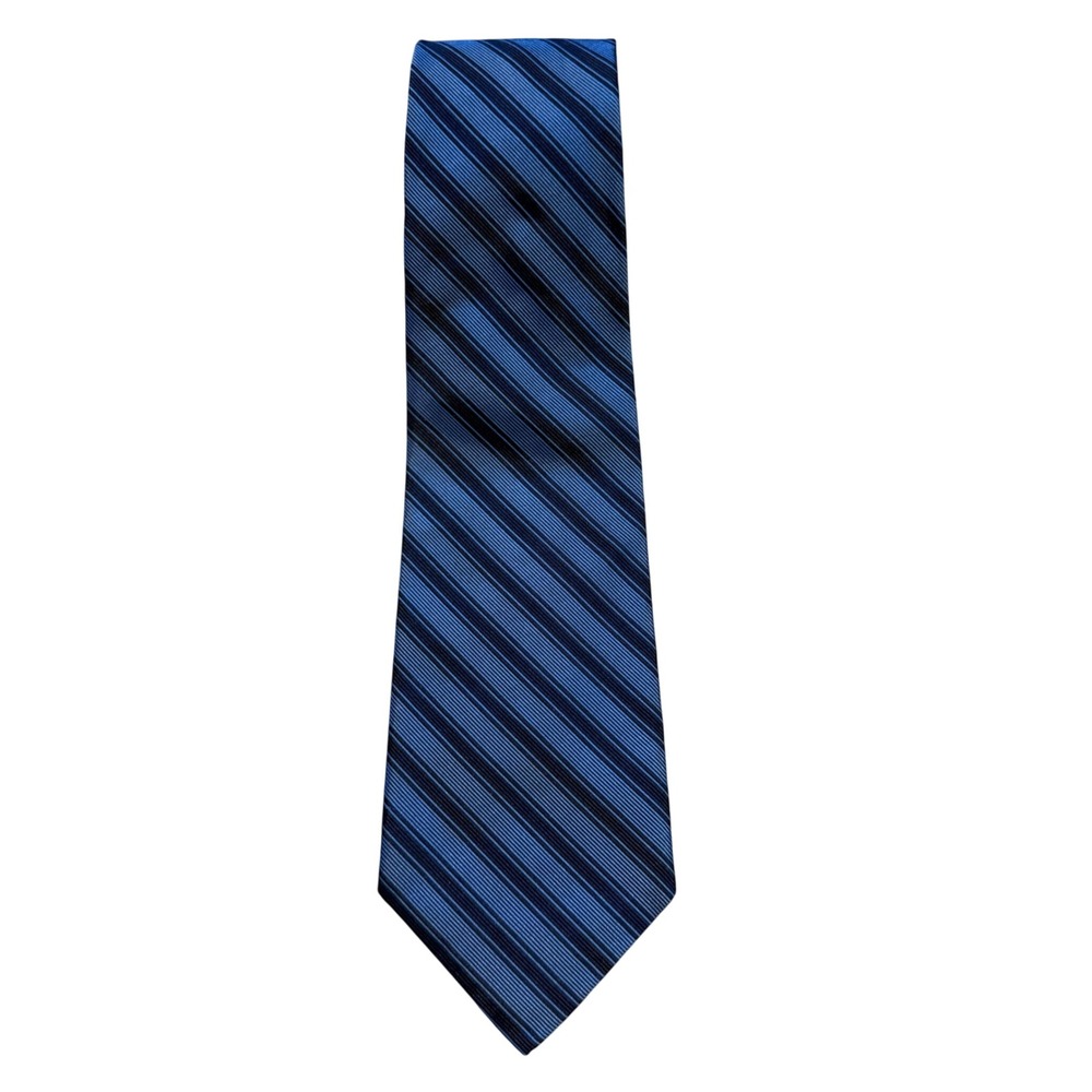 Lauren Ralph Lauren Silk‎ Tie Blue Navy Diagonal Stripe Classic Business Formal